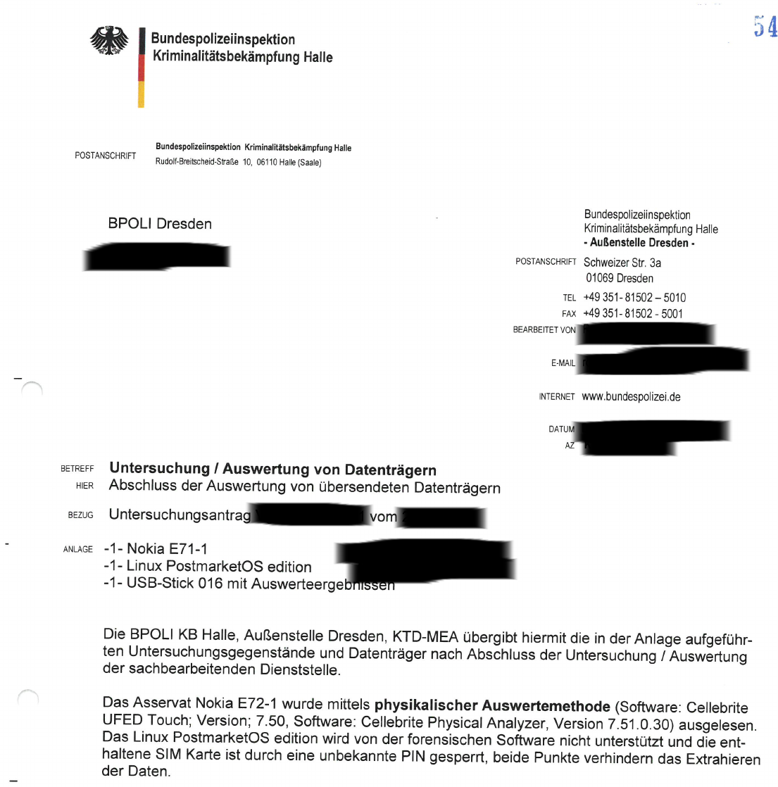 auswertung